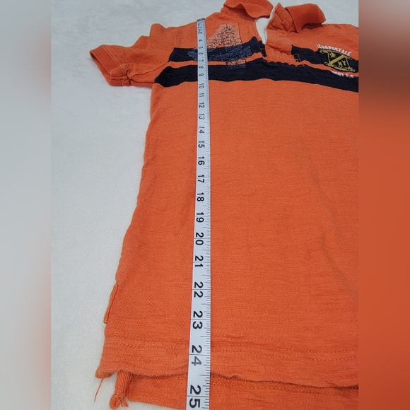 Aeropostale Orange and Black Polo Shirt Classic Style - Picture 6 of 9
